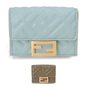 フェンディ FENDI MICRO TRIFOLD 三つ折り財布 レザー 8M0395 ADP6 F1CN7 ピンク レディース【中古】 FENDI（フェンディ） FENDI MICRO TRIFOLD 三つ折り財布 レザー 8M0395