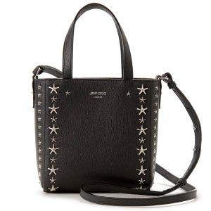 訳あり　保護袋なし　JIMMY CHOO ジミーチュウ ミニ トートバッグ レディース ブラック MPEGASI UUF BKSV 2WAYショルダーバッグ｜s-select