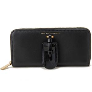 【未使用品】マークジェイコブス ゴートレザー ラウンドジップ 長財布 ブラック MARC JACOBS（マーク・ジェイコブス） 並行輸入 長財布(ラウンド