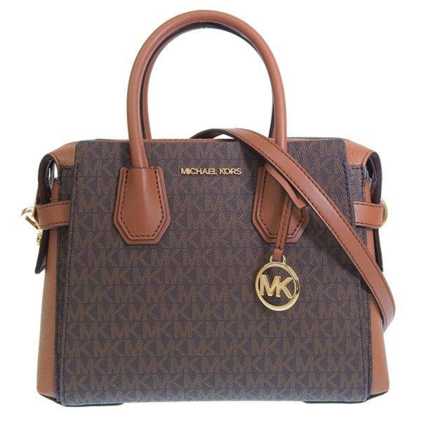 訳あり 正面左側キズあり MICHAEL KORS マイケルコース ハンドバッグ レディース ブラウ...
