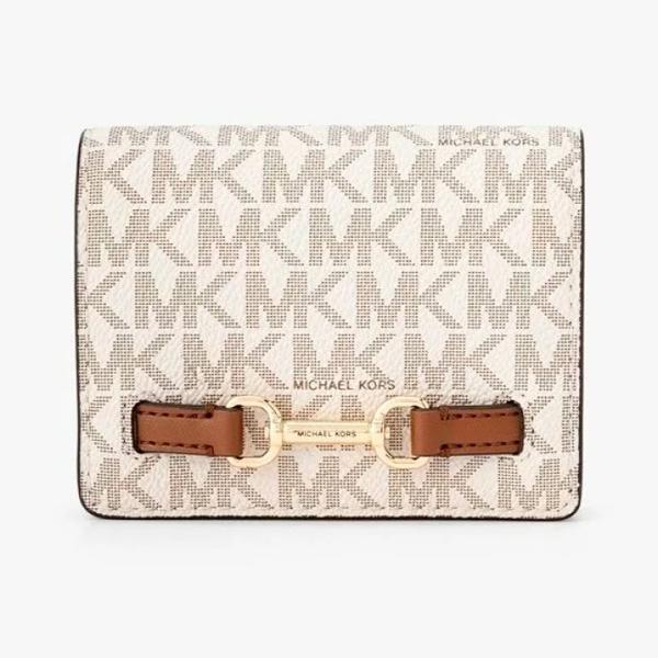 訳あり 内側右コバ切れ MICHAEL KORS マイケルコース 二つ折り財布 レディース コインケ...