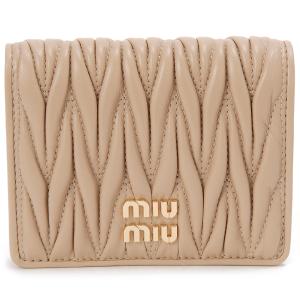 訳あり　側面に革はがれあり　MIU MIU ミュウミュウ 二つ折り財布 レディース 5MV204 2FPP F0036｜s-select