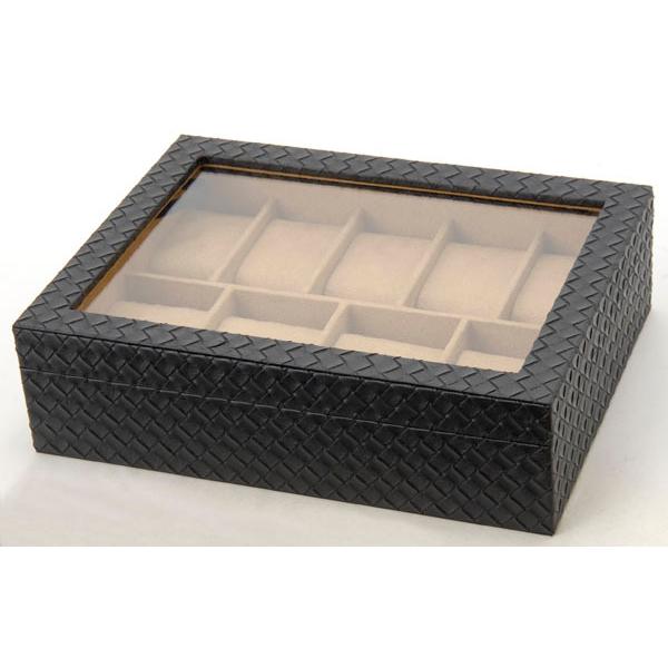 訳あり ボンド汚れ,小キズ時計収納ケース ウォッチケース MSBOX8 メッシュ型押し 9本収納時計...