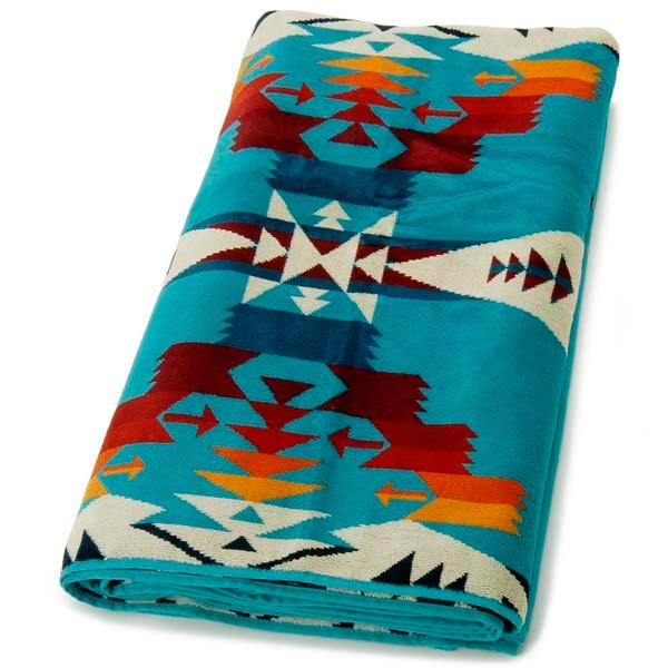 訳あり　糸抜け部分あり　PENDLETON ペンドルトン ブランケット 大判タオル 毛布 ネイティブ...