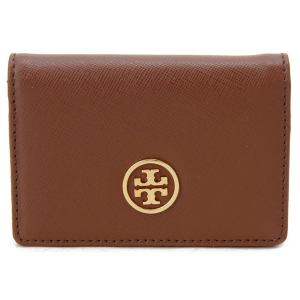 訳あり 内側革やぶれ トリーバーチ TORY BURCH 名刺入れ カードケース ブラウン 50005062-225｜s-select