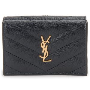 Yves Saint Laurent 財布 二つ折り SAINT LAURENT サンローラン 二つ折り財布 レディース ブラック