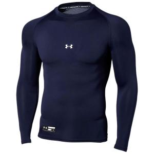 アンダーアーマー（UNDER ARMOUR）　1358646　410　野球　アンダーシャツ　UA ヒートギアアーマー コンプレッション ロングスリーブ クルー　20FW｜s-sho