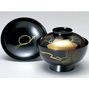 重箱 3段 日本製 国産 会津漆器 6.5 三段本重 雅扇面 黒 内朱 6.5寸 5