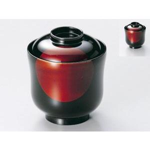 越前漆器12-00604 菊割 吸物椀 古代根来 1客売 蓋あり : 名入れギフト