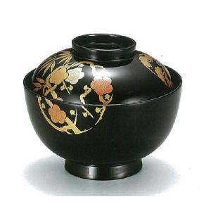 吸物椀 木製 松川椀 紅葉 本漆塗 手描き磨蒔絵 お椀 食器 業務用 （ 椀