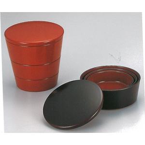 越前漆器4108-3 胴張三段重 溜内朱 木箱入り : 名入れギフト漆器のしも