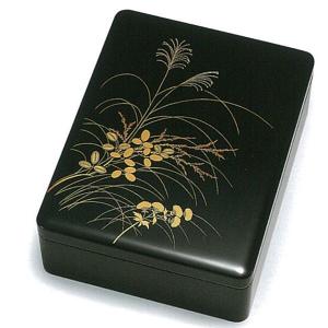 越前漆器4094-1 扇面 硯箱 木箱入り : 名入れギフト漆器のしもむら