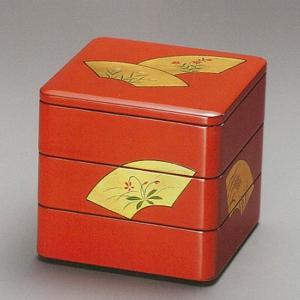 越前漆器4107-6 根来 亀甲三段重 : 名入れギフト漆器のしもむら - 通販