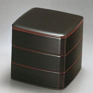 越前漆器4107-6 根来 亀甲三段重 : 名入れギフト漆器のしもむら - 通販