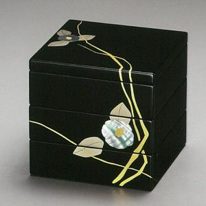 山田平安堂 二段重 白檀 お重箱/漆塗り/二段/6寸 : 漆器 山田平安堂