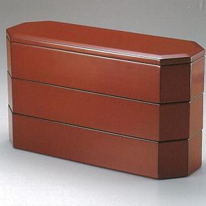 重箱 3段 お重 おせち 日本製 越前 漆器 松竹梅蒔絵 65三段重 黒内朱