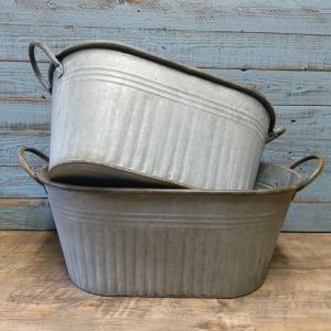 次回未定】ガーデニング 雑貨 ブリキポット 植木鉢 鉢 鉢カバー