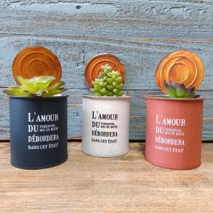 次回未定】ガーデニング 雑貨 ブリキポット 植木鉢 鉢 鉢カバー