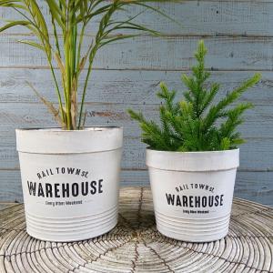 次回未定】ガーデニング 雑貨 ブリキポット 植木鉢 鉢 鉢カバー