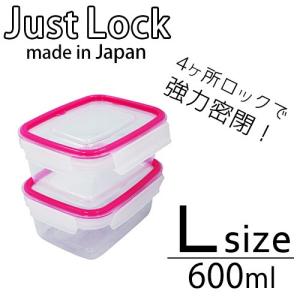 保存容器 プラスチック パックスタッフ ジャストロック 長方形 Ｌ サイズ 2個入｜s-zakka-show