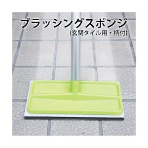 玄関 タイル 壁面 掃除 水拭き ブラッシングスポンジ