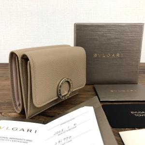 ☆送料無料☆ 未使用品 BVLGARI コンパクトウォレット 291770 ベージュ 箱付き 43｜s21company