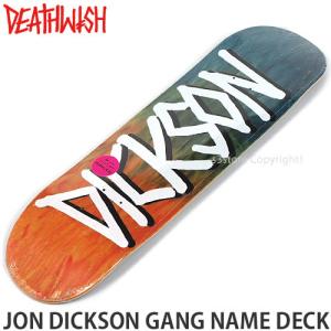 デスウィッシュ デッキ DEATHWISH JON DICKSON GANG NAME DECK スケートボード スケボー 板 カラー:ORANGE/NAVY サイズ:8.25"