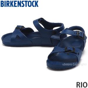 ビルケンシュトック リオ キッズ BIRKENSTOCK RIO EVA KIDS NARROW 幅狭 サンダル スライド シューズ 靴 子ども カラー:NAVY