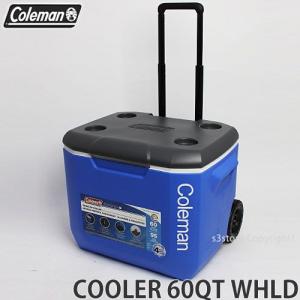 コールマン 60QT ウィール クーラー クーラーボックス COLEMAN 60QT WHEELED COOLER アウトドア キャンプ 海水浴 バーベキュー BLU/WHT/GRY