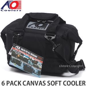 エーオークーラー 6パック キャンバス ソフトクーラー AO Coolers 6PAC CANVAS SOFTCOOLER クーラー バッグ 保冷 カラー:ブラック