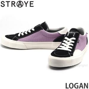 ストレイ ローガン STRAYE LOGAN スニーカー シューズ 靴 スケシュー スケートボード メンズ SKATEBOARD カラー:BLACK LAVENDER CREAM