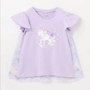 半袖 子供服 クロミ風 マイメロ シナモン ベビー服 プリンセス風 半袖Ｔシャツ プリント ふわふわ 袖 フリル 女の子 コットン 上着 90/100/110/120/130/140