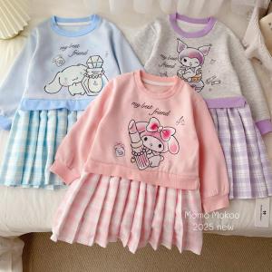 女の子 ワンピース 長袖 クロミ風ちゃん パー...の詳細画像1