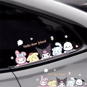 車ステッカー マイメロディ クロミ風 シナモン...の詳細画像2