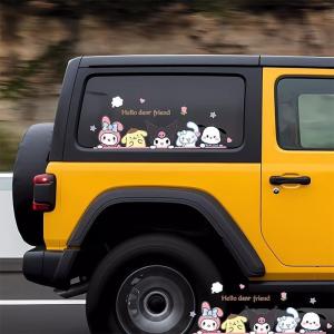 車ステッカー マイメロディ クロミ風 シナモン...の詳細画像4