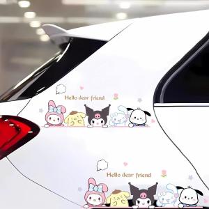 車ステッカー マイメロディ クロミ風 シナモン...の詳細画像5