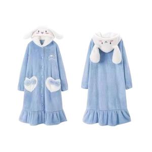 シナモン パジャマ ルームウェア マイメロ ポチャこ 着ぐるみ レディース 部屋着 厚手 ルームウェア フランネル 肌に優しい 秋 冬用 暖かい もこもこ 人気