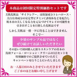 初回限定 特別価格 サイクレアー 3点セット ...の詳細画像1