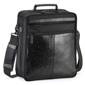 ショルダーバッグ ビジネスバッグ メンズ 斜めがけ A4 軽量 縦型 2way 黒 ブラック 通勤 ビジネス 合皮 横幅27cm 平野鞄
