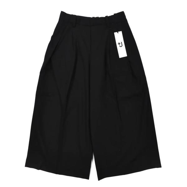 +J ( UNIQLO × JIL SANDER ) ウールブレンドガウチョパンツ 58CM ブラッ...