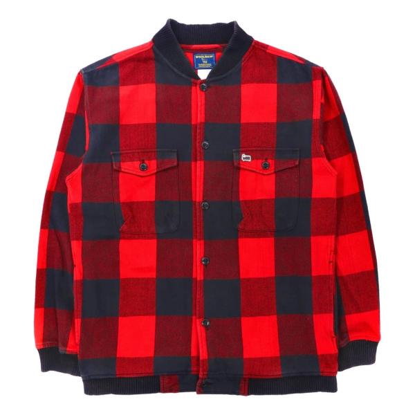 WOOLRICH フランネルシャツジャケット M レッド チェック コットン