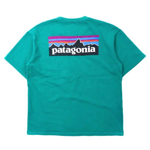PATAGONIA ロゴプリントTシャツ F グリーン ポリエステル バックプリント RESPONS...