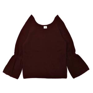 6 (ROKU) BEAUTY & YOUTH UNITED ARROWS フレアスリーブニット セーター F ブラウン ウール 1613-199-2810