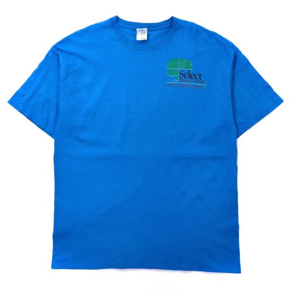 GILDAN ビッグサイズ プリントTシャツ XL ブルー コットン US企業ロゴ SELECT P...