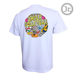 バレーボール ウェア 半袖 ジュニア 練習着 Tシャツ 「SMILE VOLLEYBALL」｜sabspo