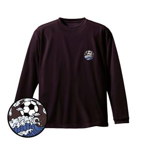 サッカー ウェア 長袖 「サッカー肉球」 Tシャツ 練習着 左胸ワン