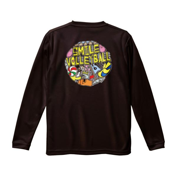 バレーボール ウェア 長袖「Smile Volleyball」 Tシャツ 練習着 爆買