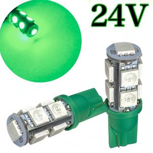 24V車用 LED ポジション球 T10  9連 2個セット 3チップ5050