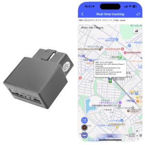 OBD2 OBDII 4G GPS 発信機 リアルタイム 小型 浮気調査 動態管理 車両電源型 スマホアプリ ロガー 車載 トラッカー 充電不要