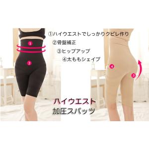 ハイウエストガードル ハイウエストスパッツ 強...の詳細画像2